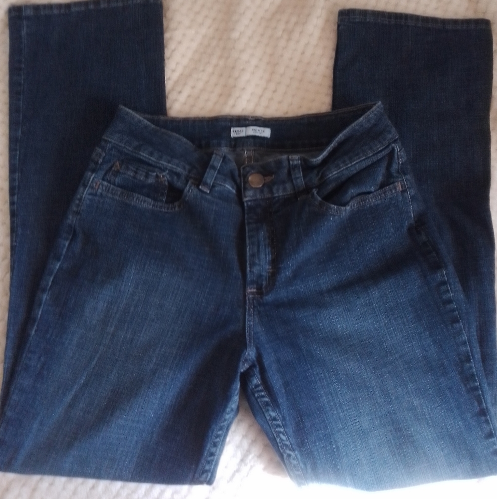 Mid rise boot cut women's jeans.
